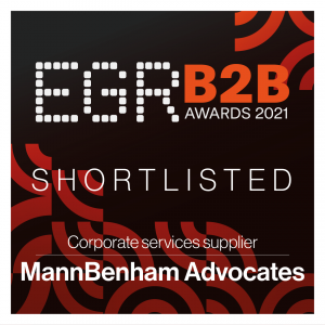 EGR B2B Awards 2021 - MannBenham shortlisted for an award